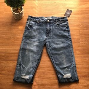 Medium Wash Ripped Jeans